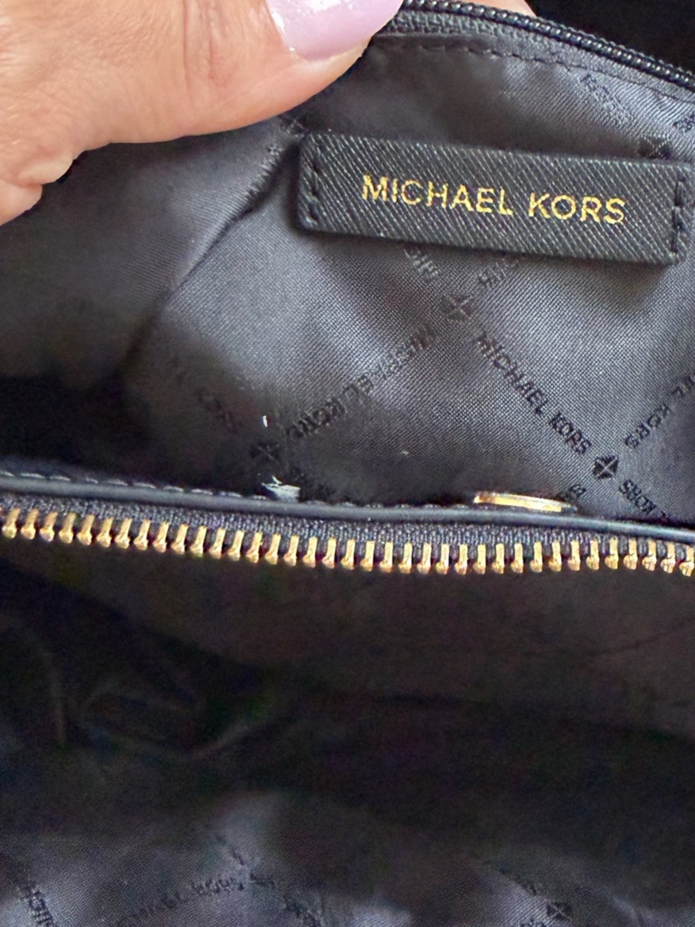 Michael Kors Black Saffiano Satchel with Gold Hardware - Picture 5 of 12